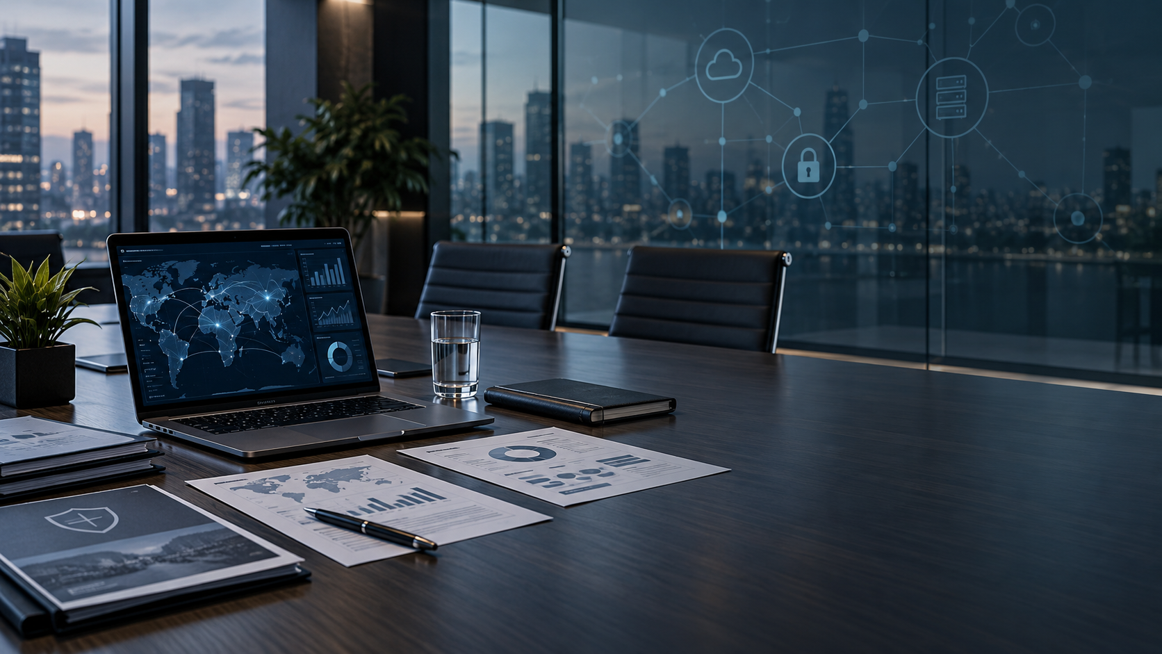 Cyber evidence and reports in a boardroom setting